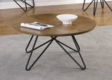 Churchill Round Coffee Table Dark Brown and Black