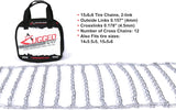 The ROP Shop Pair of 2 Link Tire Chains & Tensioners 23×10.5×12 for Snow Blowers, Lawn & Garden Tractors, Mowers & Riders, UTV, ATV, 4-Wheelers, Utility Vehicles